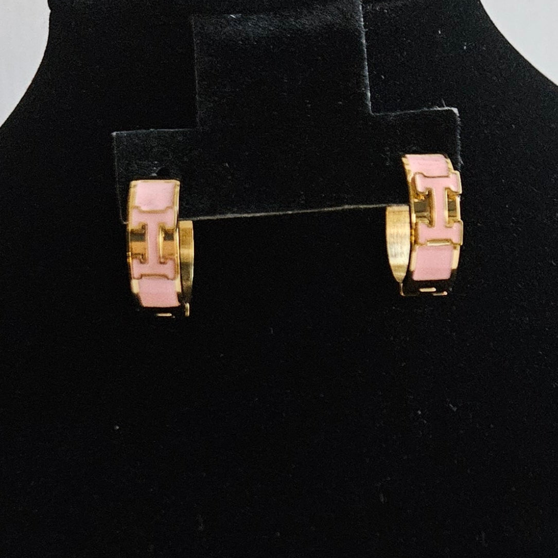 H INSPIRED STAINLESS STEEL EARRING