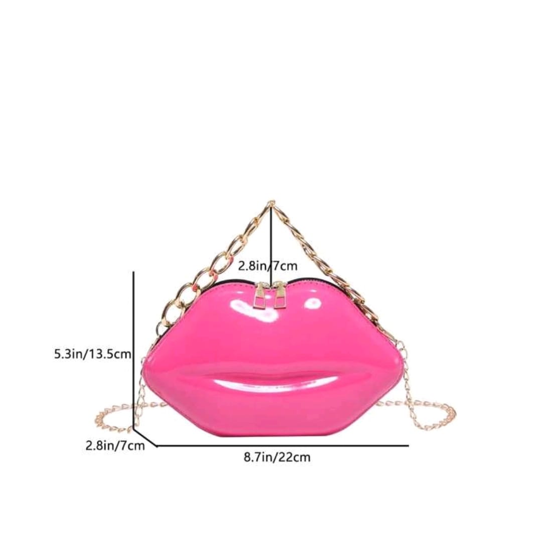 PATENT LIP SHAPE CLUTCH