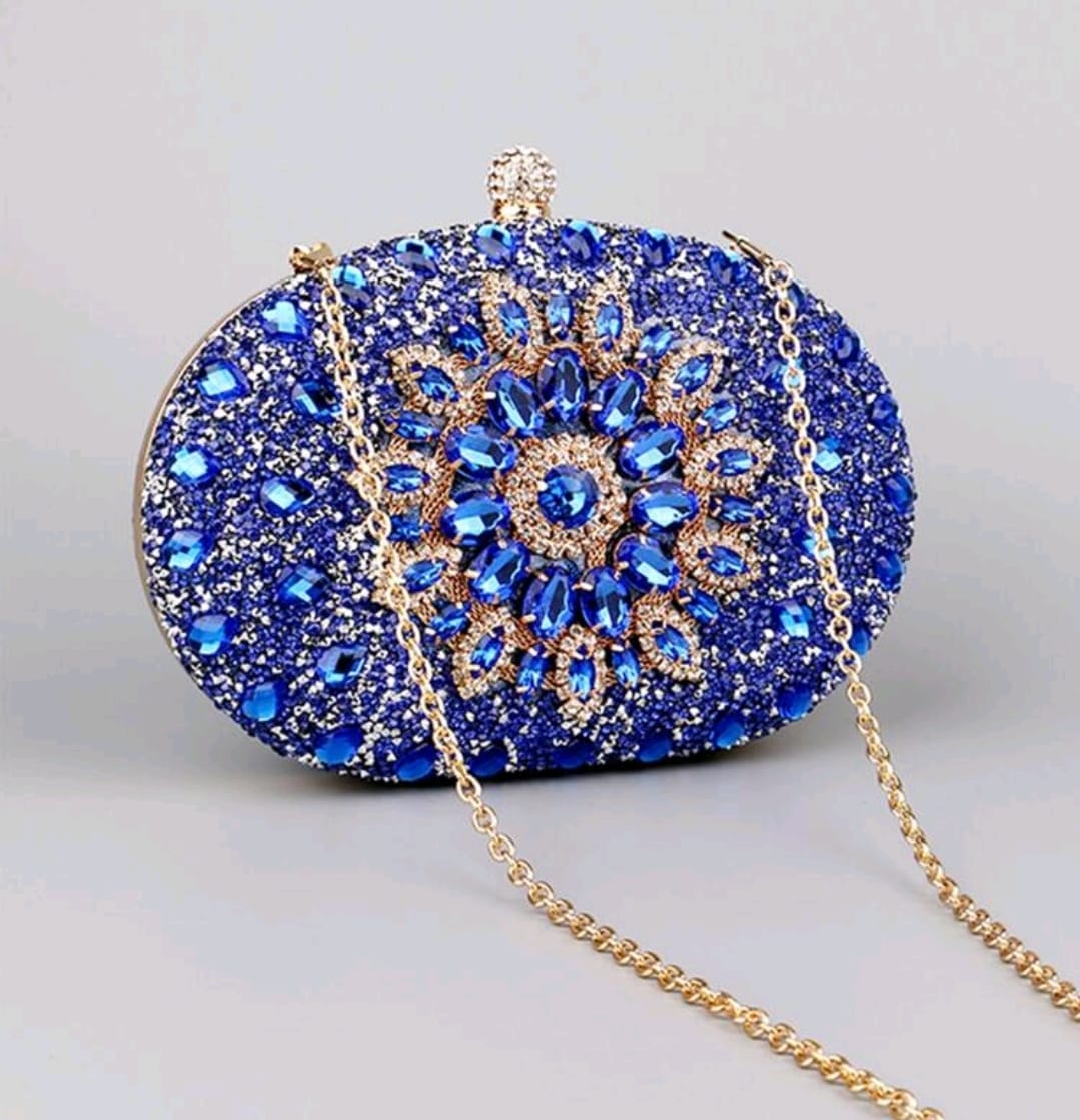 VIBRANT RHINESTONE CLUTCH