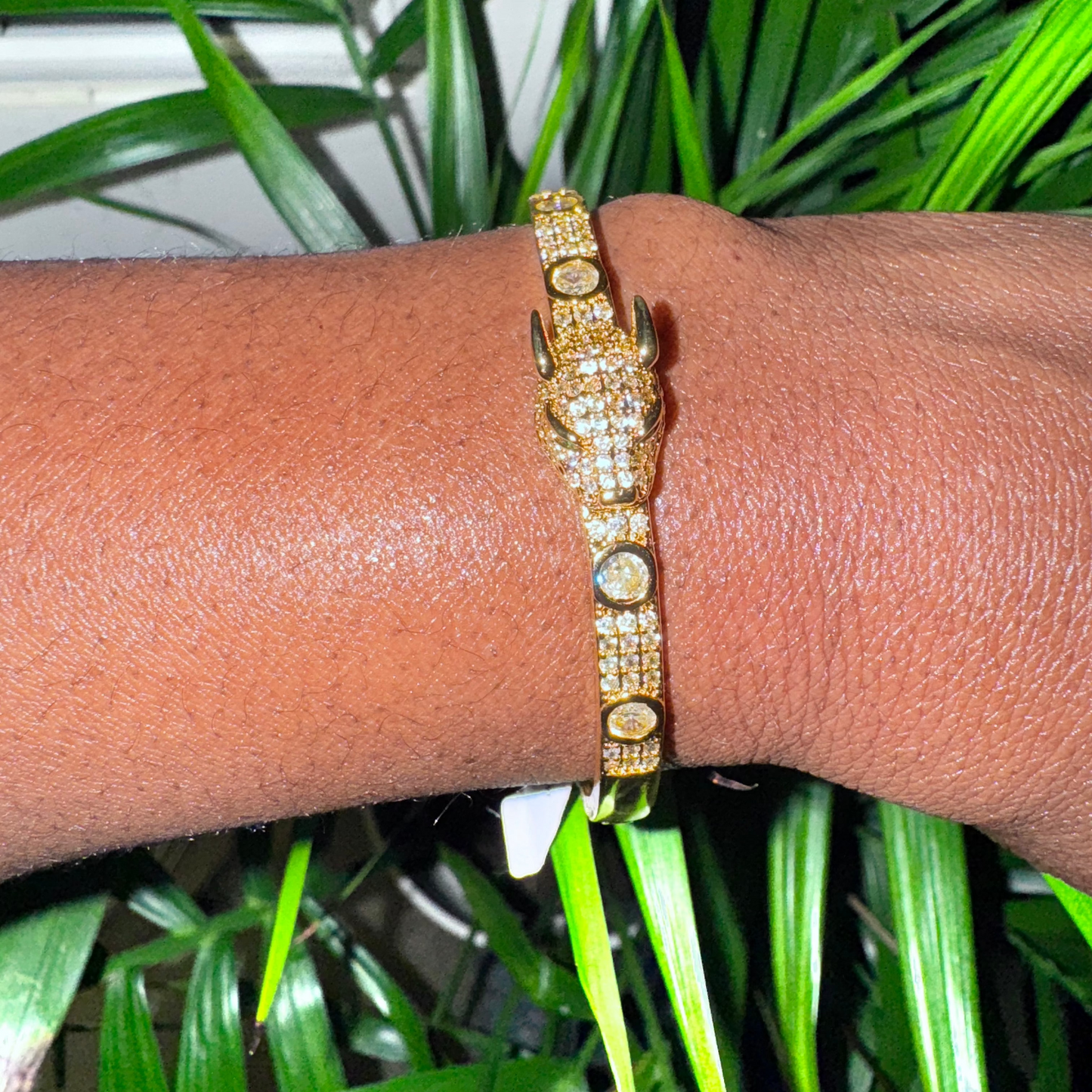 RHINESTONE PANTHER BRACELET