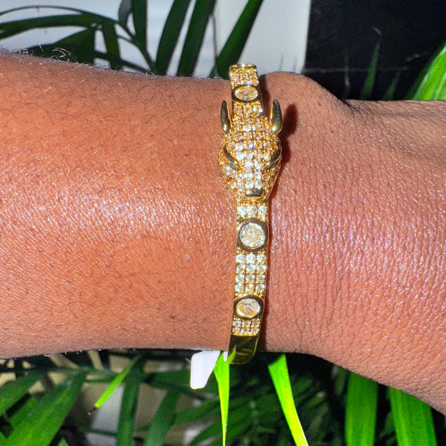 RHINESTONE PANTHER BRACELET