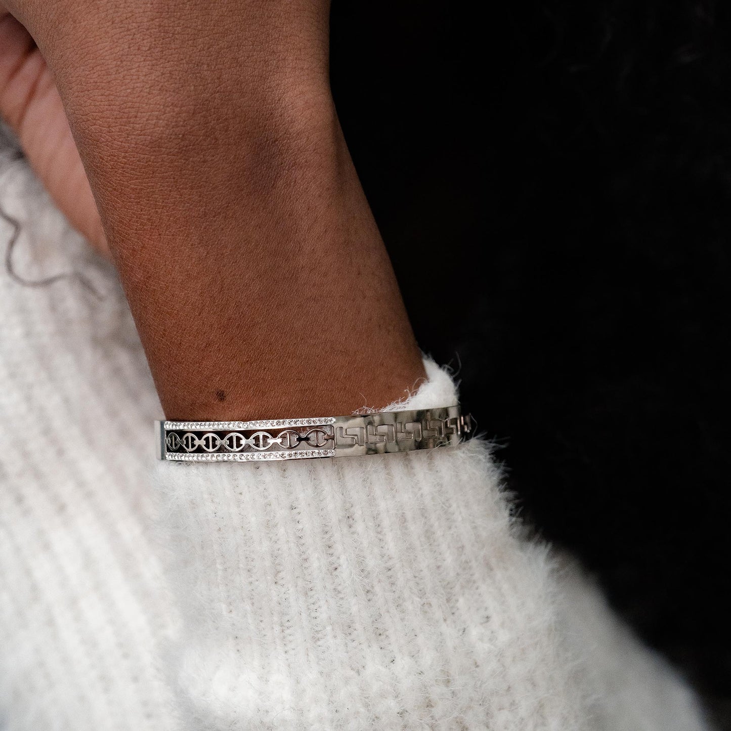 MINI ZIRCONIA STAINLESS STEEL BRACELET SWP LOOK 036