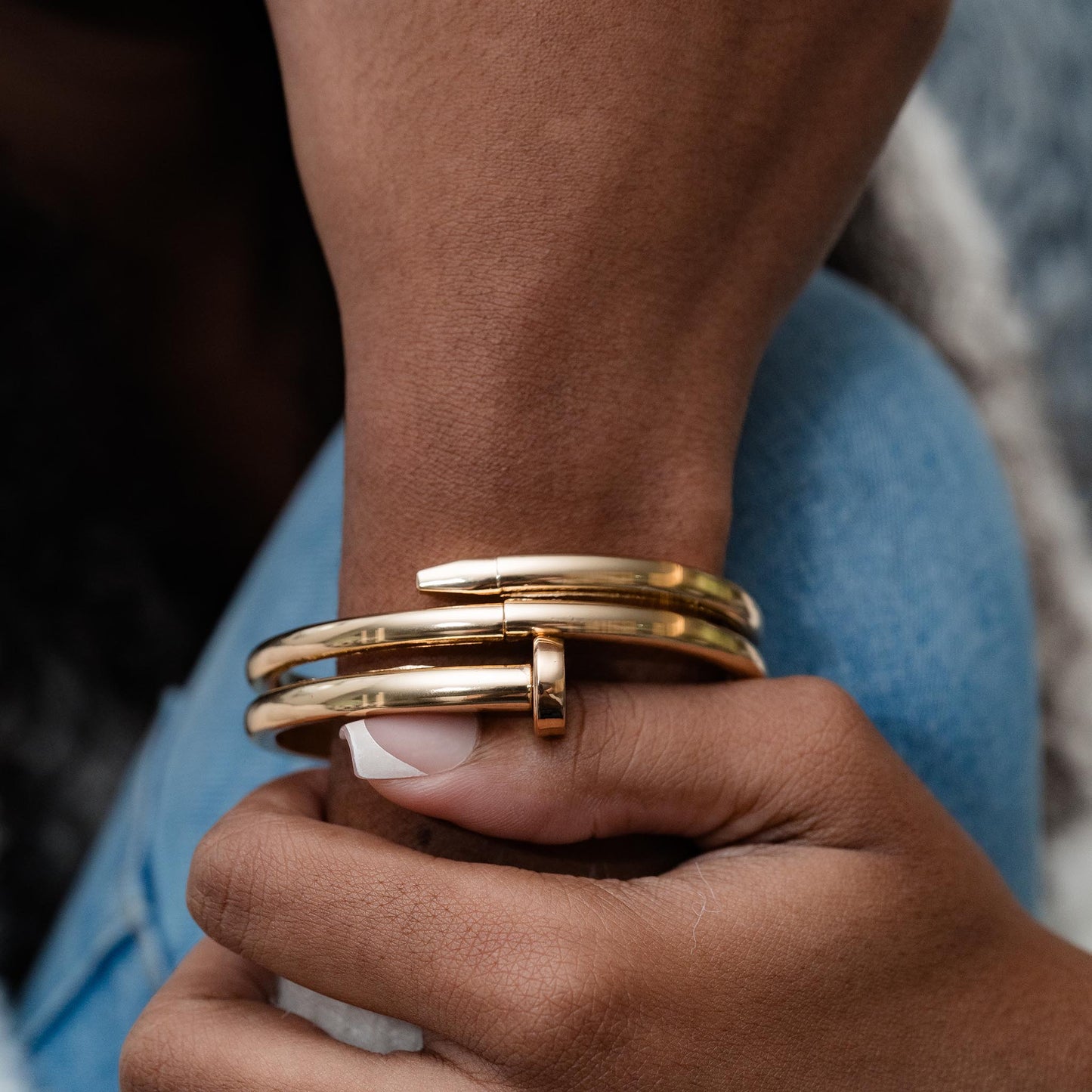 DOUBLE LAYERED INSPIRED NAIL BRACELET SWP LOOK 004