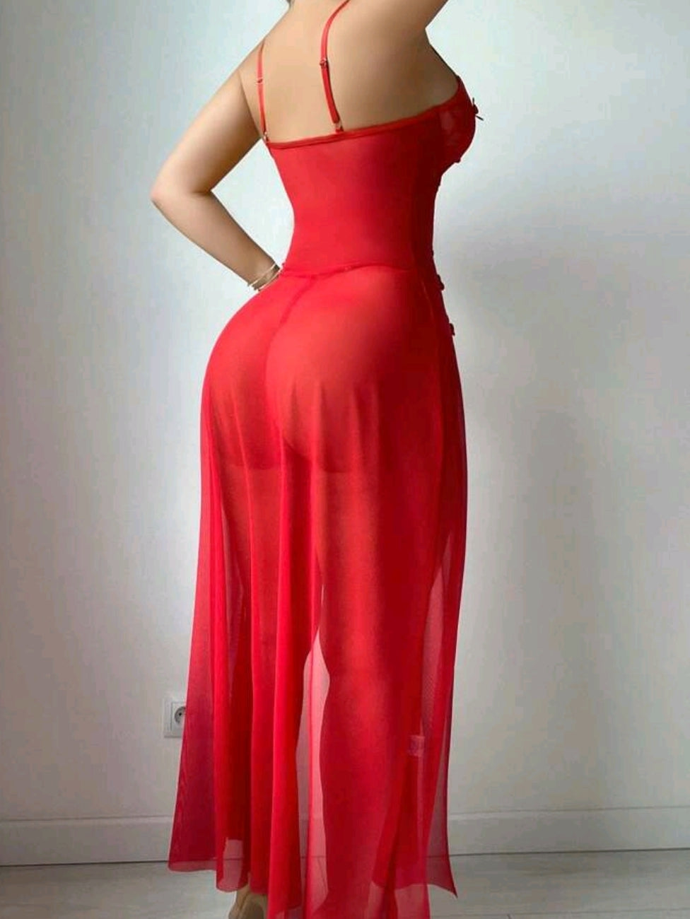 LONG SPLIT SIDE SPARKLE LINGERIE
