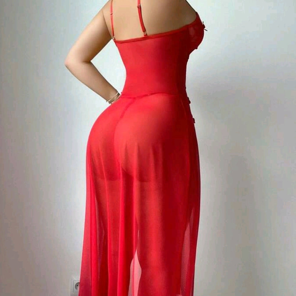 LONG SPLIT SIDE SPARKLE LINGERIE