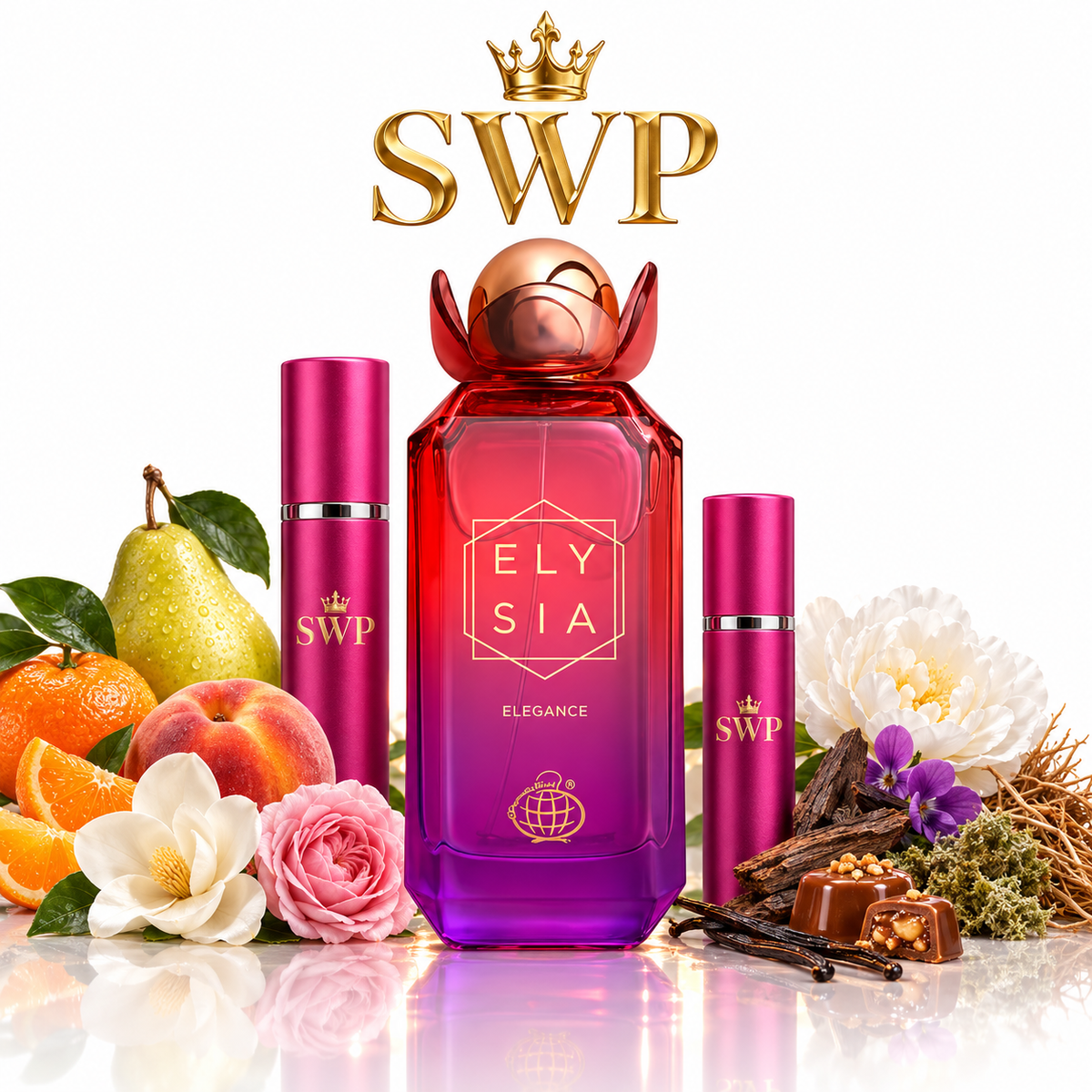 Fragrance World ELYSIA ELEGANCE Inspired by Kayali Fleur Majestic Rose Royale