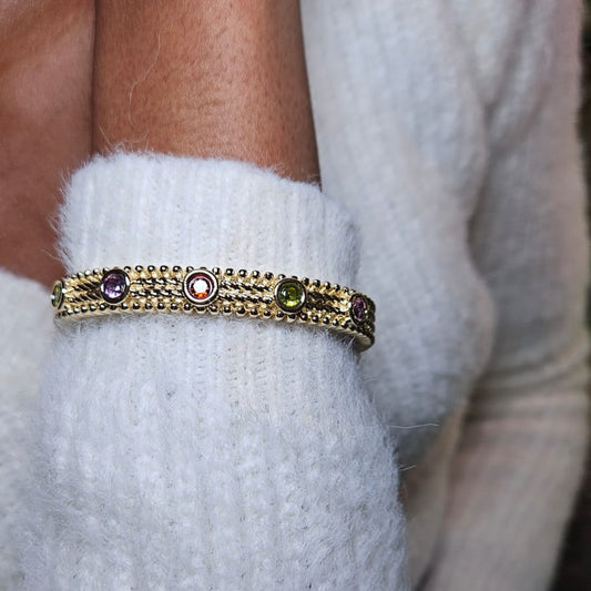 COLORED RHINESTONE BRACELET