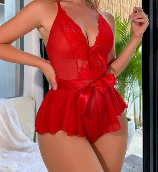 BOW FRONT RUFFLE LINGERIE