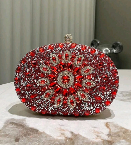 VIBRANT RHINESTONE CLUTCH