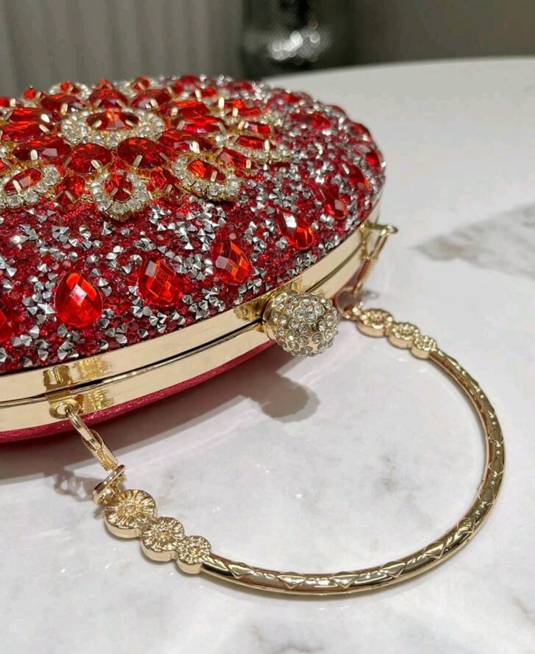 VIBRANT RHINESTONE CLUTCH
