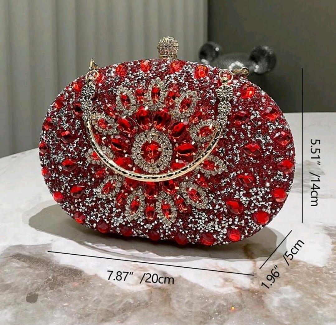 VIBRANT RHINESTONE CLUTCH