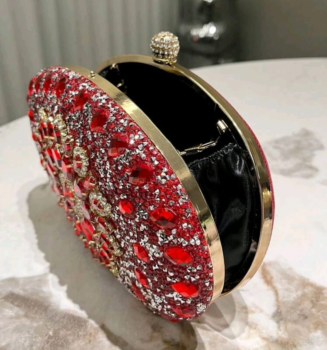 VIBRANT RHINESTONE CLUTCH