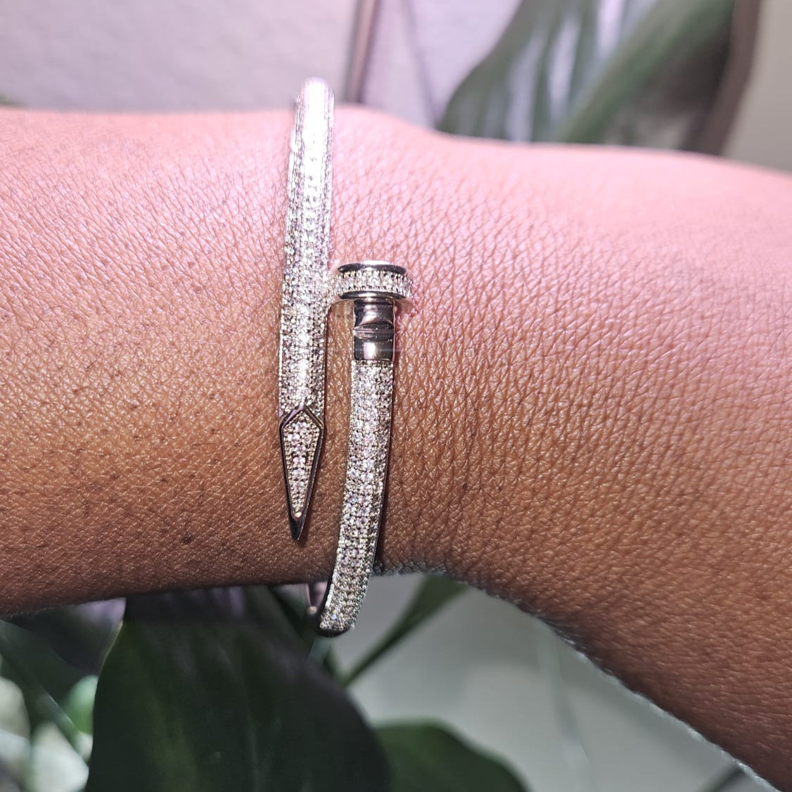 RHNESTONE NAIL INSPIRED BRACELET