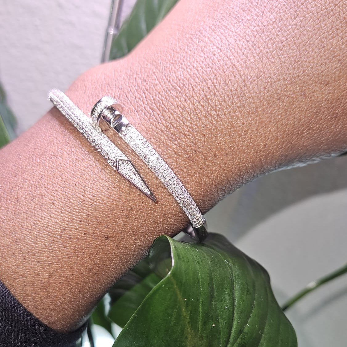 RHNESTONE NAIL INSPIRED BRACELET