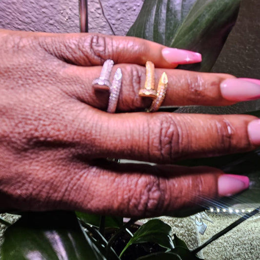 NAIL INSPIRED RHIINESTONE RING SWP LOOK 035