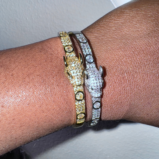 RHINESTONE PANTHER BRACELET