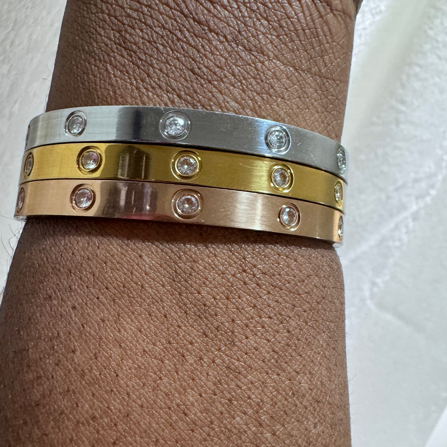 STAINLESS STEEL CUBIC ZICRONIA BRACELET