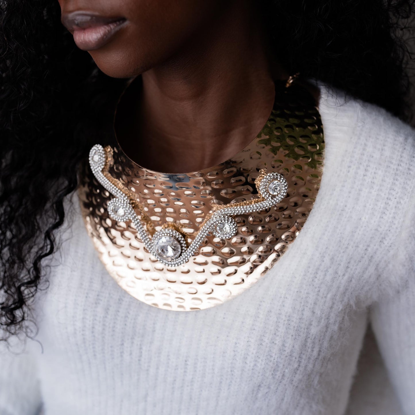 CHUNKY EGYPTIAN STYLE CHOKER NECKLACE SWP LOOK 050