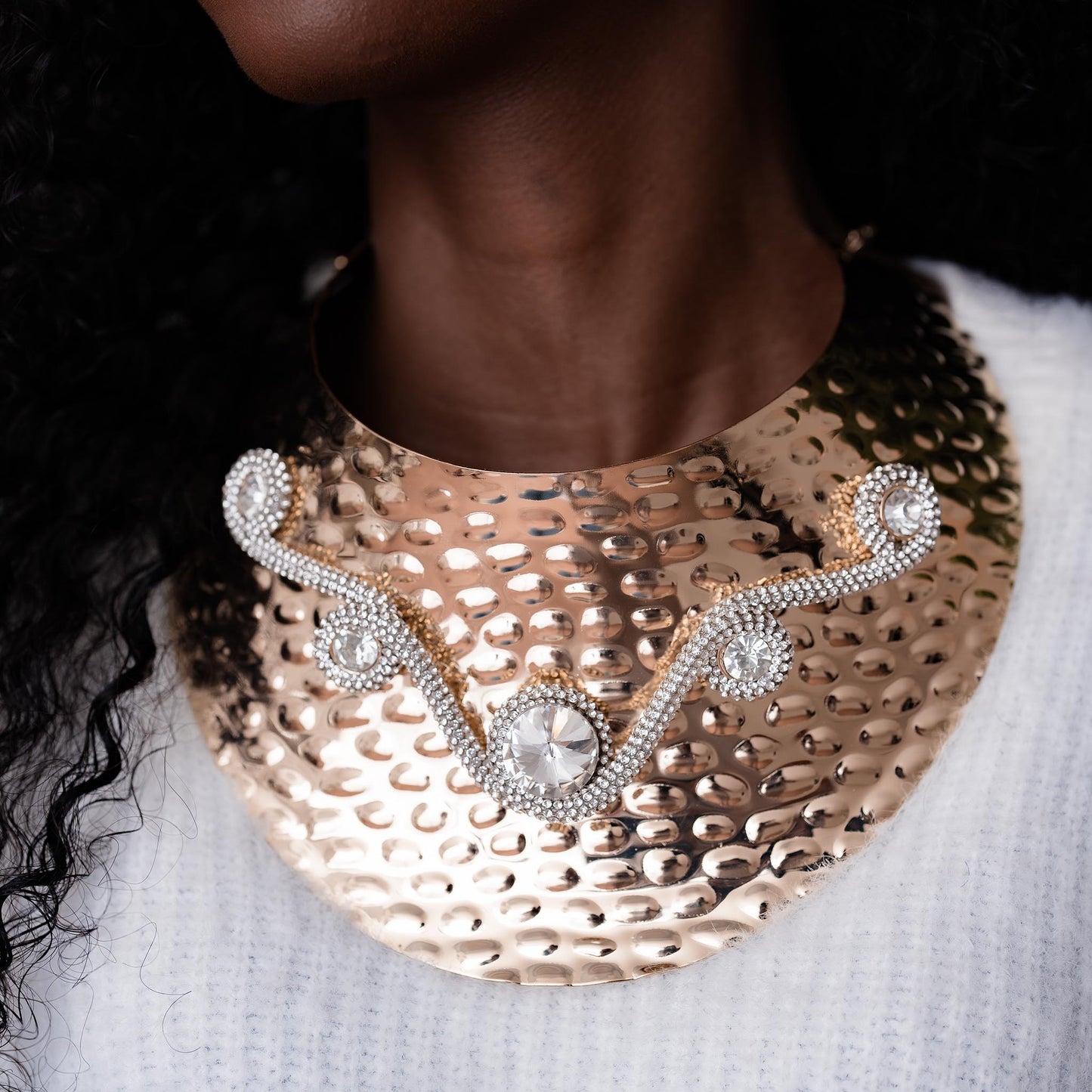CHUNKY EGYPTIAN STYLE CHOKER NECKLACE SWP LOOK 050