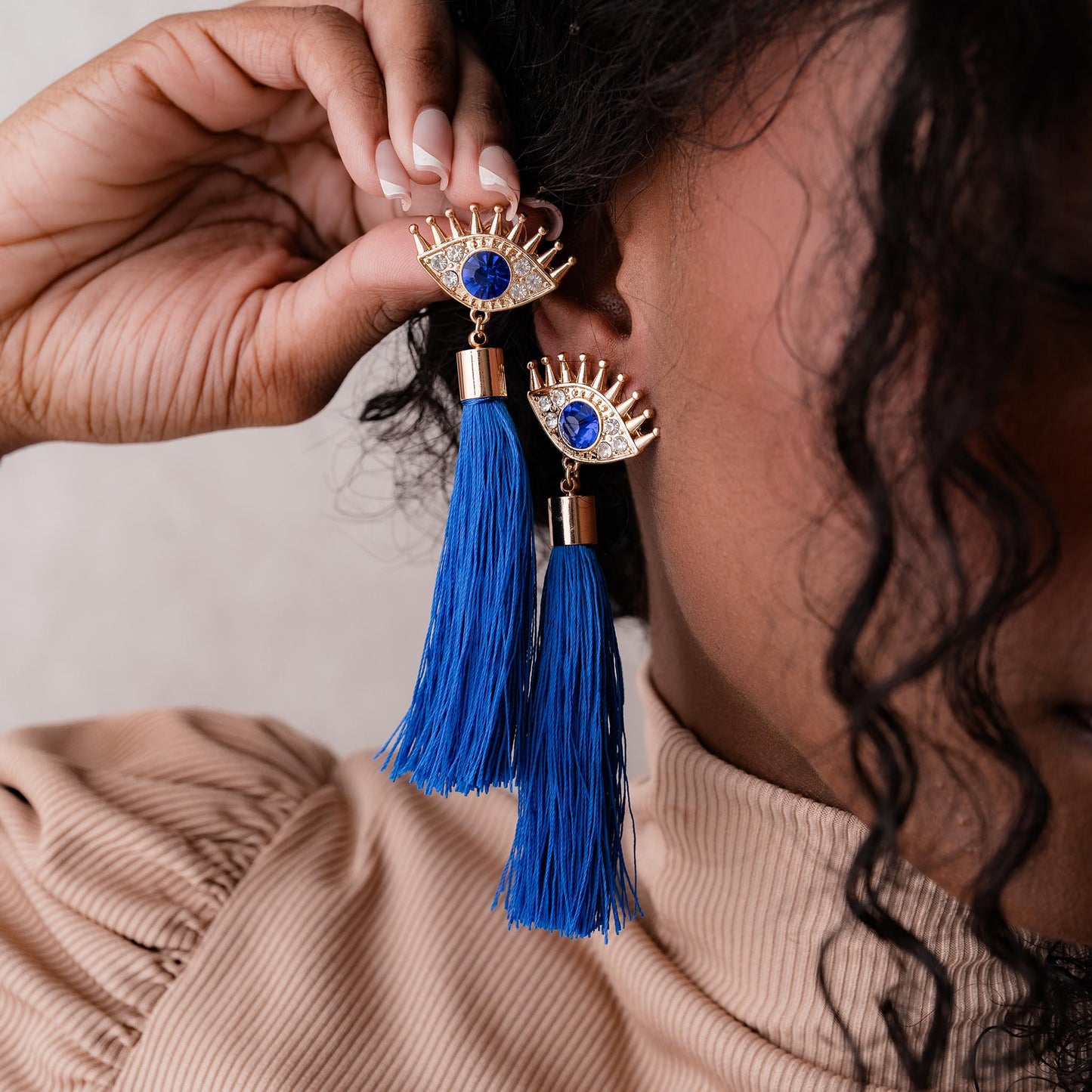 THIRD EYE TASSLE EARRING SWP LOOK 022