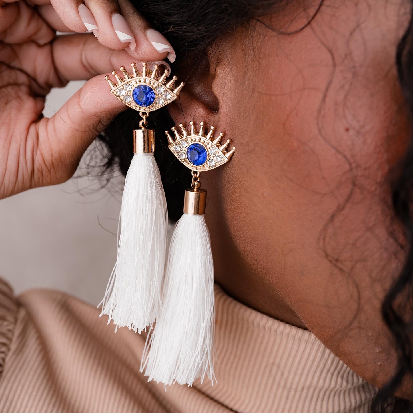 THIRD EYE TASSLE EARRING SWP LOOK 022