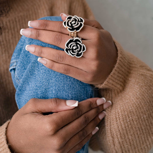 INSPIRED ROSE RHINESTONE RING SWP LOOK 033